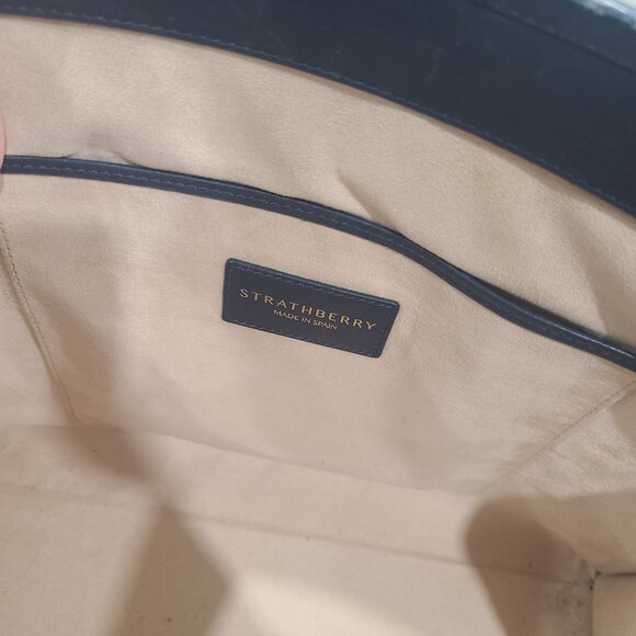 Strathberry Navy Blue Tote Bag (Large) - Picture 3 of 11